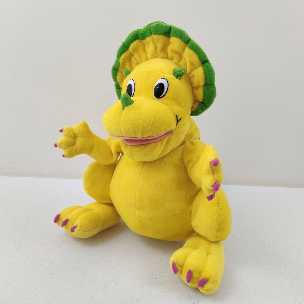 Scott Foresman Annie Yellow Dinosaur Hand Puppet Triceratops Plush